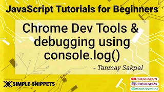33 - Using Developer Tools Console Log in JavaScript Chrome Developer Tools