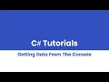 C Tutorials Getting Data From Console Visual Studio 2022