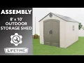 Lifetime 8 x 10 Outdoor Storage Shed Lifetime Assembly