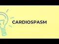 What is the meaning of the word CARDIOSPASM