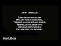Lagu AFIF TIRMIZIE FT KMY KMO - SENDIRI LIRIK  #KMY KMO