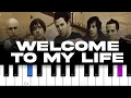 Download Lagu Simple Plan - Welcome To My Life (piano tutorial)