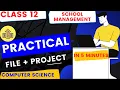 School Management System Class 12 Computer Science Project Project File Practical Exams