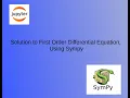 Solution to a First Order Differential Equation Using Sympy