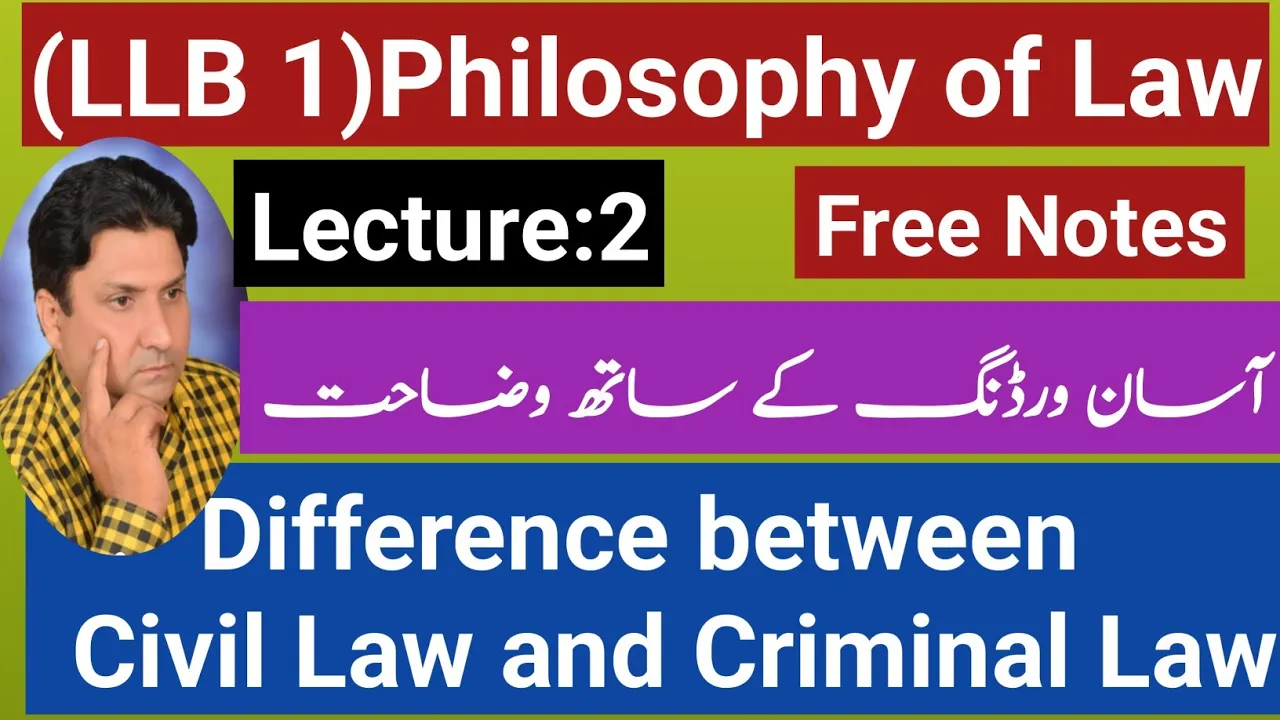 Civil Law and Criminal Law| Difference between Civil Law and Criminal Law| Philosophy of Law|