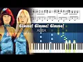 ABBA - Gimme! Gimme! Gimme! - Advanced Piano Tutorial with Sheet Music