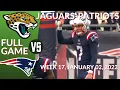 🏈JAGUARS Vs PATRIOTS FULL GAME Week 17 | American Football January 02, 2022, Match NFL 2021-2022