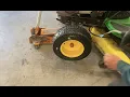 How to fix a leaky Tire on a John Deere Lawn Mower Tractor Inner tube install LA100 100 Series