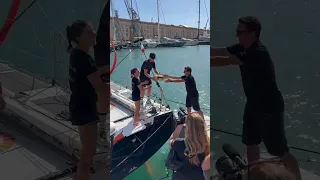 Dockside moments from the Ocean Globe Race Europe in Genoa, Italy. #oceanracing #oceanrace #sailing