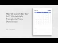 March Calendar for 2023 Printable Template Free Download