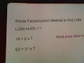 Unit 3 LCM - Prime Factorization Method