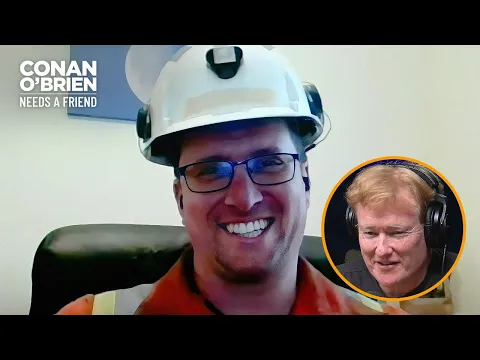 Download MP3 Conan Meets A Miner Who Works 1.6 Miles Underground | Conan O'Brien Needs A Fan