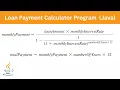 Loan Payment Calculator Program Java