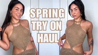 spring outfits TRY ON HAUL styling boots and bag