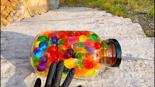 Crushing Crunchy & Soft Things! Breaking glass bottles ⚠️🔥 #shorts #asmr