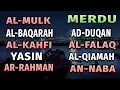 Lagu Surat Yasin, Al Fatihah, Ayat Kursi, An Nas, Amanar Rasul, Al Mulk, Ar Rahman, Al Waqiah, Al Falaq