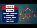 Iterative Preorder Inorder Postorder Traversal Trees