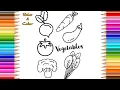 Vegetables Coloring Page Easy Fun Food Coloring Relax Color