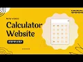 How to Build a Calculator with HTML CSS and JavaScript Step-by-Step Tutorial