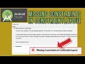 How to fix the error Missing Constraints in ConstraintLayout and Hardcoded text - ANDROID STUDIO