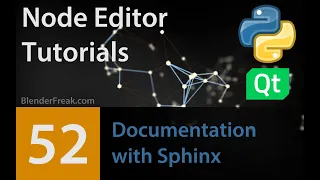 Node Editor Tutorial 52 How to create documentation with Sphinx