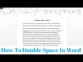 How To Double Space in Microsoft Word Double Lines Space In Word