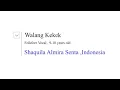 Download Lagu Walang Kekek - Shaquila Almira Senta, Indonesia - Sopravista International Festivals 2021