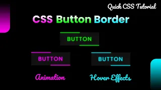 CSS Button Border Animation Effect Button Hover Effect CSS