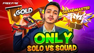 চ্যালেঞ্জ শুধু SOLO VS SQUAD দিয়ে GOLD TO GRANDMASTER || NAYEEMALAM || ASUS ROG PHONE