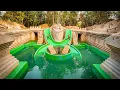 Download Lagu 100 Days Survive in Rainforest Building Underground Water Slide Park and Swimming Pool House