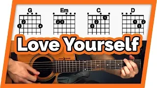 Download Love Yourself Guitar Tutorial (Justin Bieber) Easy Chords Guitar Lesson MP3