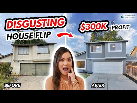 DISGUSTING Entry Level House Flip Before and After Nasty Home Tour 50 Year Old Home Remodel