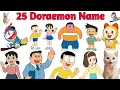 Learn 25 Doraemon Cartoon Characters Names In English Hindi With Facts Fun Learning For Children