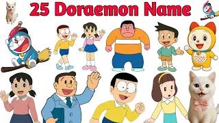 Learn 25 Doraemon Cartoon Characters Names In English Hindi With Facts Fun Learning For Children