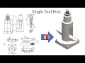 Single Tool Post using SOLIDWORKS Parts and Assembly SOLIDWORKS tutorials for beginners