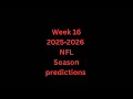 Week 16 2025-2026 NFL Schedule Predictions
