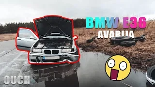 E36 CRASH'AS ŠERYKLOJ / HIDRAULINIS RANKINIS / PIEŠIAM ANT E46 STOGO | VLOGAS
