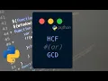 find HCF GCD python tutorial
