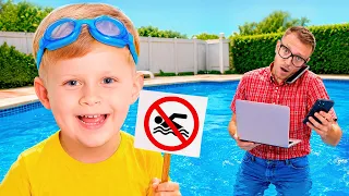 الأطفال يريدون السباحة! لكن السلامة أولًا في المسبح