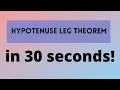 hypotenuse leg theorem in 30 seconds