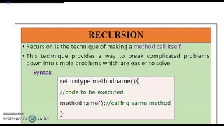 Method overloading and Recursion