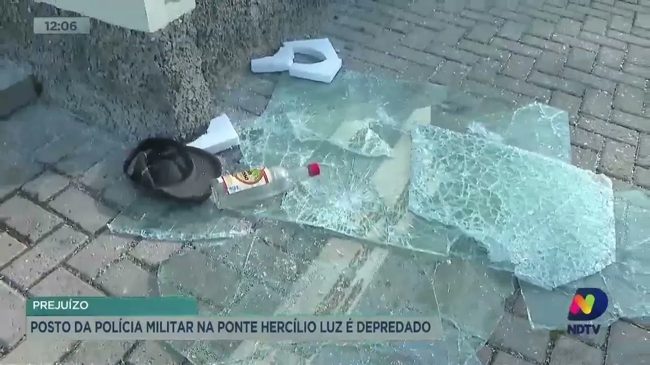 Posto da Polícia Militar na Ponte Hercílio Luz é depredado