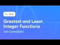 Greatest and Least Integer Function Ceiling Floor functions Fractional Part