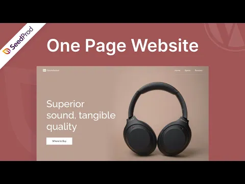 How to Create a One Page Website in WordPress