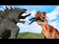 Download Lagu Last Blockbuster T rex Vs Godzilla In Real Life | Jurassic T-Rex Chase! | Dinosaur Hunting |Ms Sandy