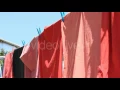 Clothes Hanging And Drying In Outdoor Laundry - Stock Footage Hive 14785292