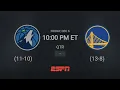 Minnesota Timberwolves Golden State Warriors NBA on ESPN Live Scoreboard