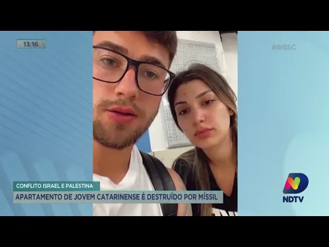 Apartamento de jovem catarinense é destruído por míssil em Israel