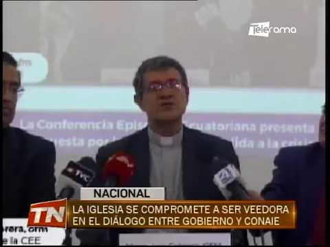 La iglesia se compromete a ser veedora en el diálogo entre gobierno y Conaie