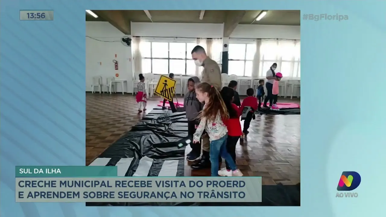 Polícia Militar visita creche de Florianópolis para ensinar regras de segurança no trânsito